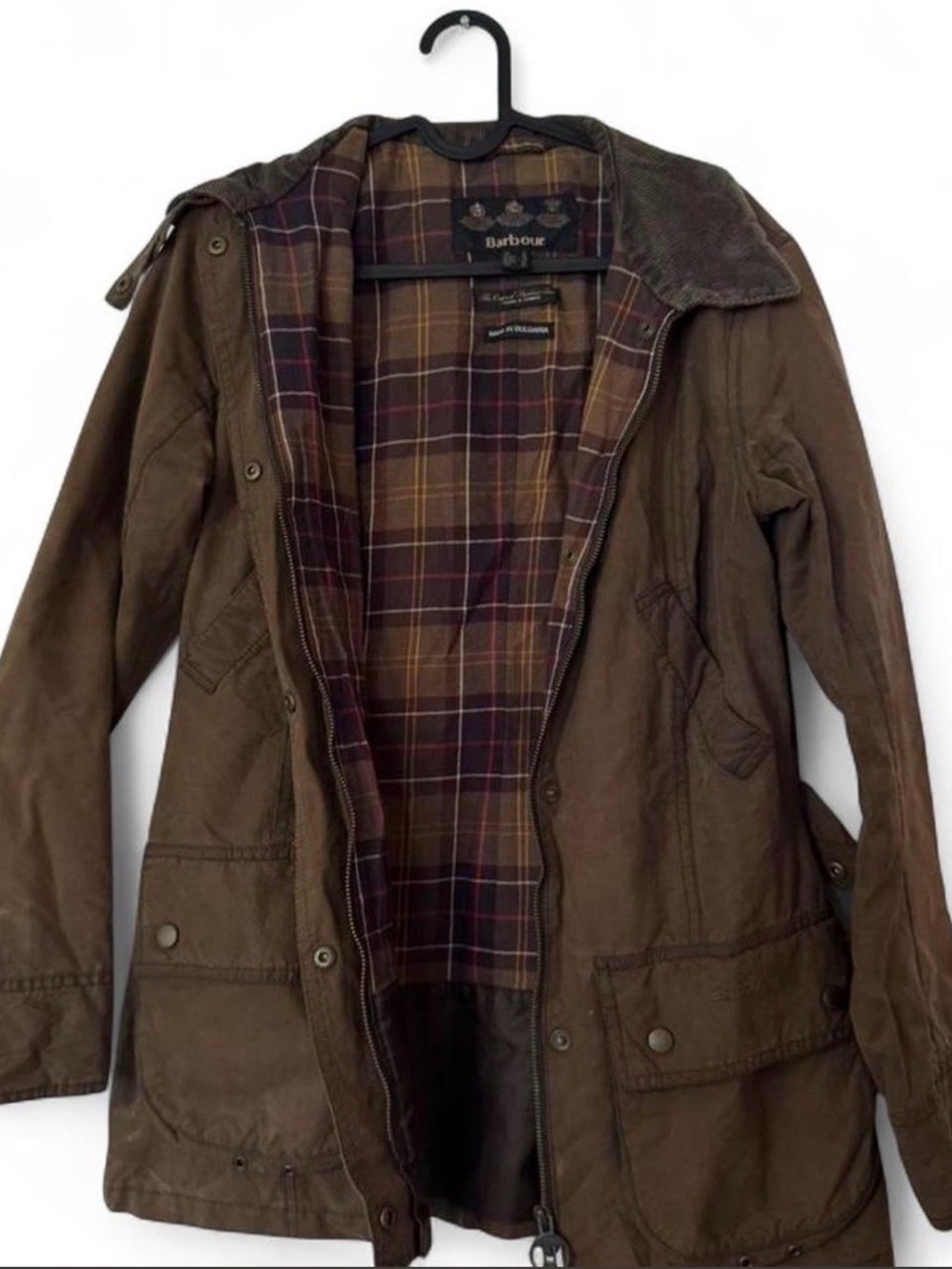 Barbour brown/Olive Plaid Lining Jacket